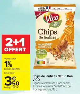 Carrefour Market Vico Chips de lentilles offre