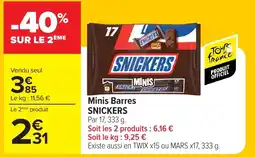 Carrefour Market SNICKERS Minis Barres offre