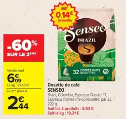 Carrefour Market Senseo Dosette de café offre