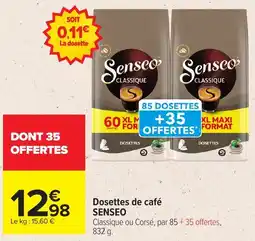 Carrefour Market Senseo Dosettes de café offre