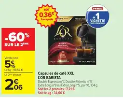 Carrefour Market L'OR BARISTA Capsules de café XXL offre