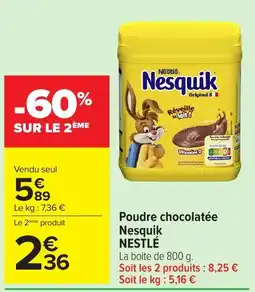 Carrefour Market Nesquik Poudre chocolatée offre