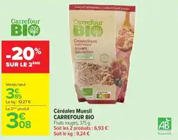 Carrefour Market Carrefour BIO Céréales Muesli offre