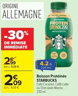 Carrefour Market STARBUCKS Boisson Protéinée offre
