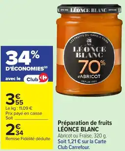 Carrefour Market LÉONCE BLANC Préparation de fruits offre