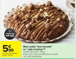 Carrefour Market Maxi cookie tout chocolat offre