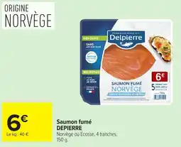 Carrefour Market Del pierre Saumon fumé offre