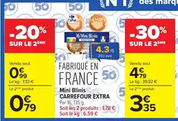 Carrefour Market Mini Blinis CARREFOUR EXTRA offre