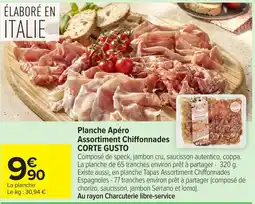 Carrefour Market Corte Gusto Planche Apéro Assortiment Chiffonnades offre