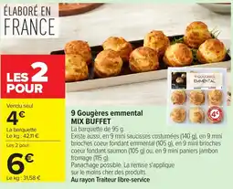 Carrefour Market 9 Gougères emmental offre