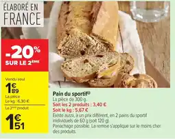Carrefour Market Pain du sportif offre