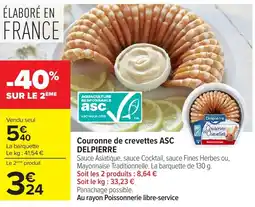 Carrefour Market Delipierre Couronne de crevettes offre
