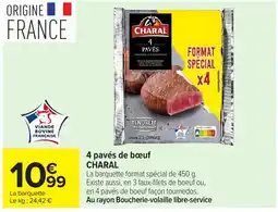 Carrefour Market CHARAL 4 pavés de boeuf offre
