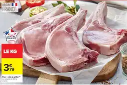 Carrefour Market Le Porc Français Porc : côte à griller offre