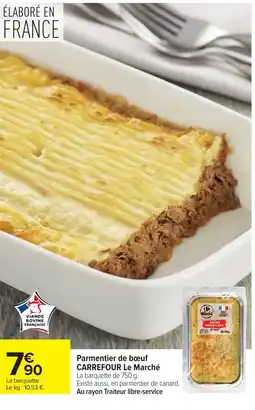 Carrefour Market Parmentier de bœuf Le Marché offre