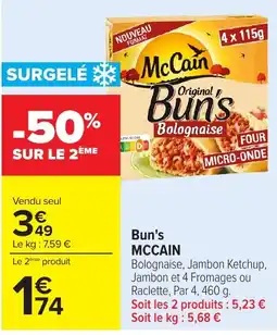 Carrefour Market McCain Bun's Bolognaise offre