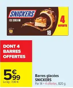 Carrefour Market SNICKERS Barres glacées offre