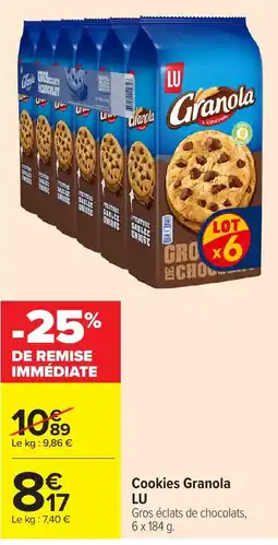 Carrefour Market LU Cookies Granola offre