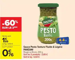 Carrefour Market PANZANI PESTO offre