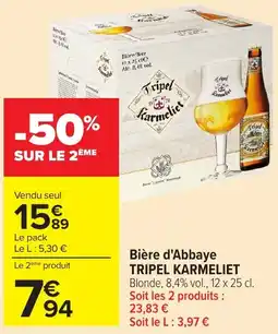 Carrefour Market Tripel Karmeliet offre