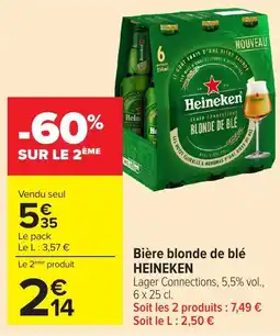 Carrefour Market HEINEKEN Bière blonde de blé offre