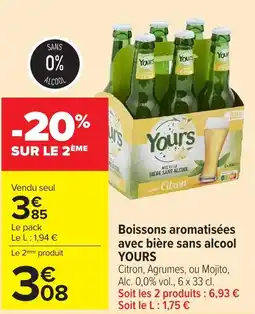 Carrefour Market Yours Boissons aromatisées offre