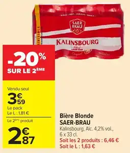 Carrefour Market SAER-BRAU Kalinsbourg offre
