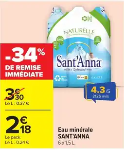 Carrefour Market SANT'ANNA Eau minérale offre