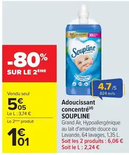 Carrefour Market Soupline Adoucissant concentré offre