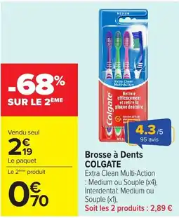 Carrefour Market COLGATE Brosse à Dents offre