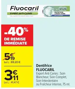 Carrefour Market Fluocaril Dentifrice offre