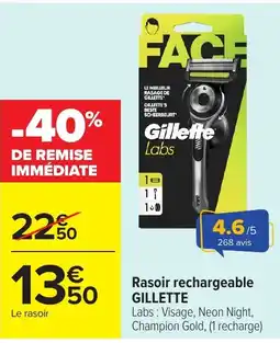 Carrefour Market Gillette Rasoir rechargeable offre