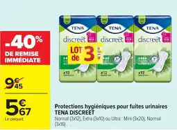 Carrefour Market TENA discreet offre