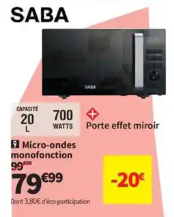 Conforama SABA Micro-ondes monofonction offre