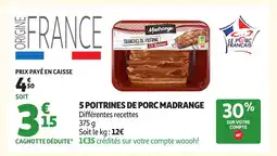 Auchan Supermarché MADRANGE 5 poitrines de porc offre