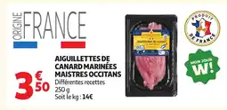 Auchan Supermarché MAISTRES OCCITANS Aiguillettes de canard marinées offre