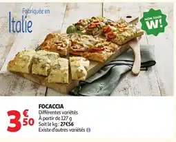 Auchan Supermarché Focaccia offre