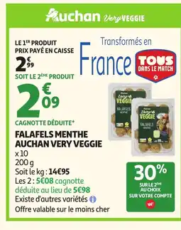 Auchan Supermarché Falafels menthe auchan very veggie offre