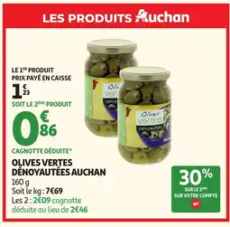 Auchan Supermarché AUCHAN Olives vertes dénoyautées offre