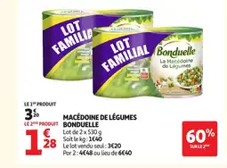 Auchan Supermarché BONDUELLE Macédoine de légumes offre