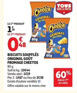 Auchan Supermarché CHEETOS Biscuits soufflés original goût fromage offre