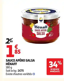 Auchan Supermarché HÉNAFF Sauce apéro salsa offre