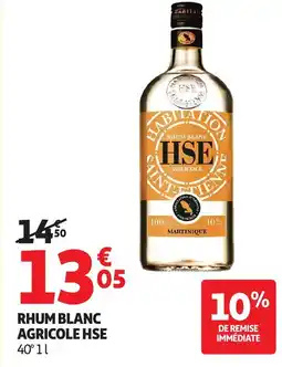 Auchan Supermarché HSE Rhum blanc agricole offre