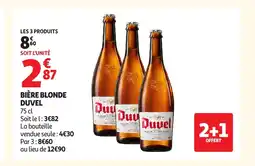 Auchan Supermarché DUVEL Bière blonde offre