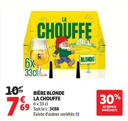 Auchan Supermarché LA CHOUFFE Bière blonde offre