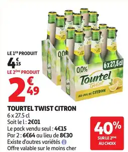 Auchan Supermarché TOURTEL TWIST Citron offre