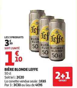 Auchan Supermarché LEFFE Bière blonde offre