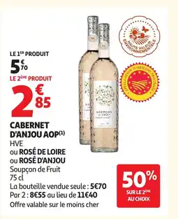 Auchan Supermarché Cabernet d'anjou aop offre