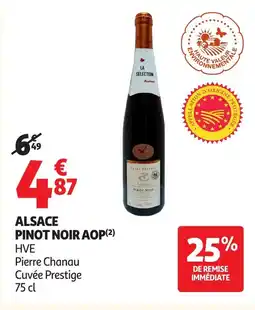 Auchan Supermarché PIERRE CHANAU Alsace pinot noir aop offre