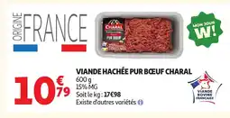 Auchan Supermarché CHARAL Viande hachée pur bœuf offre